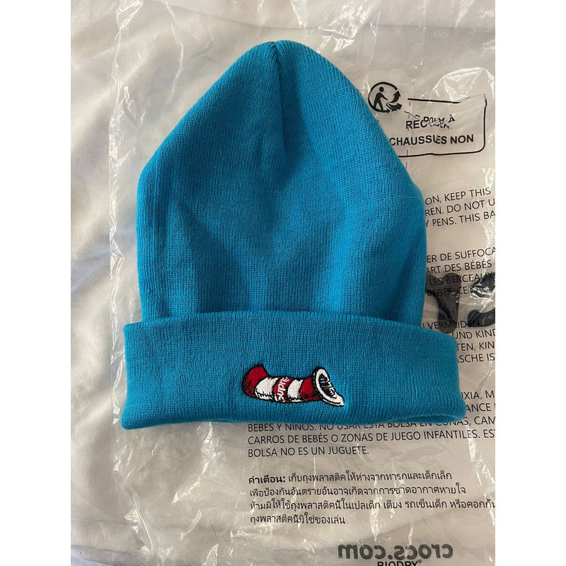 Supreme Cat in the Hat Beanie Blue