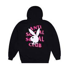Anti Social Social Club x Playboy Remix Hoodie 'Black'