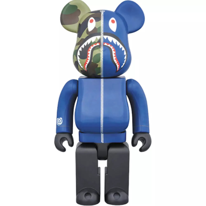 Bearbrick A Bathing Ape 1st Camo Shark 400% Blue