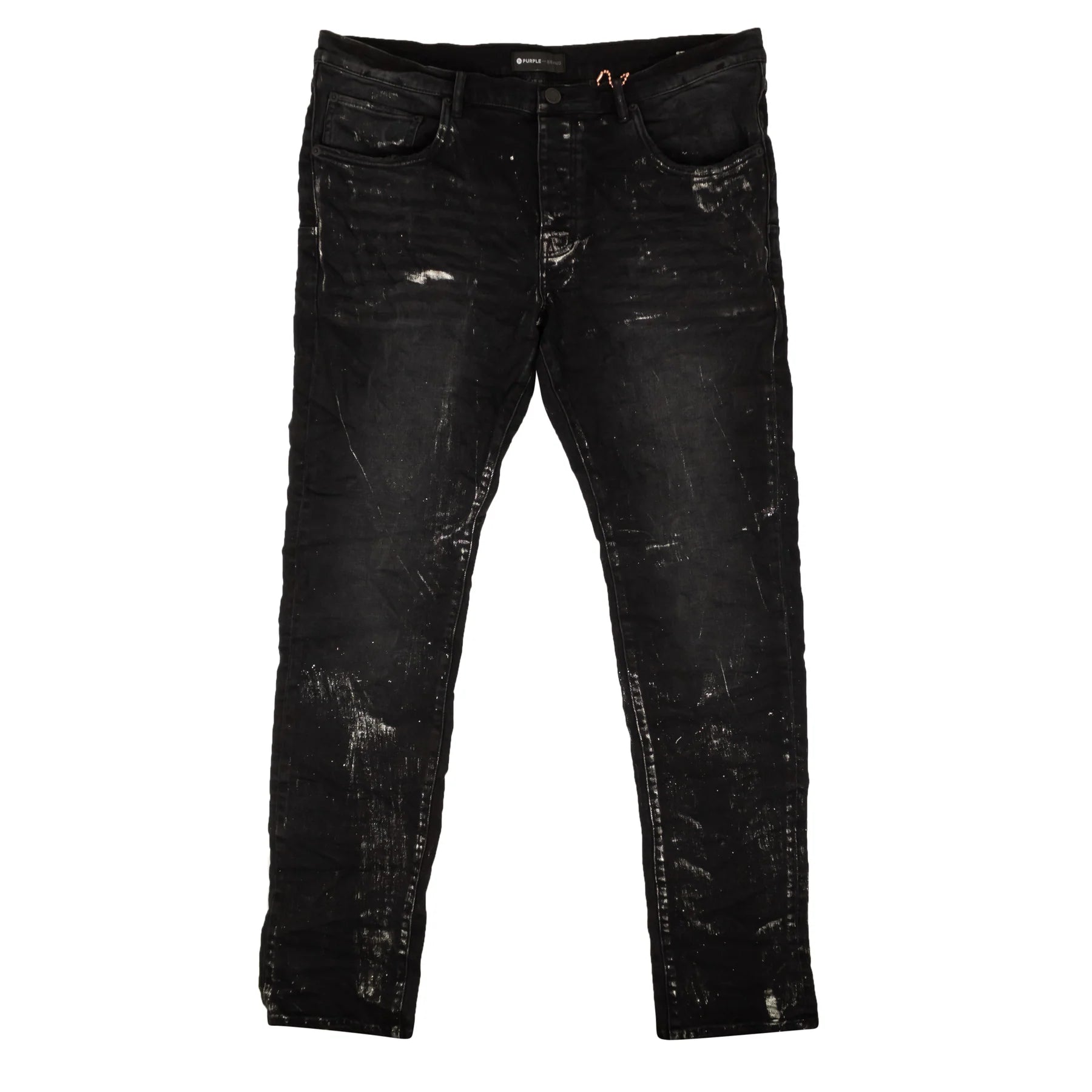 Purple Brand Black Wash Metallic Silver Jeans – Soleply