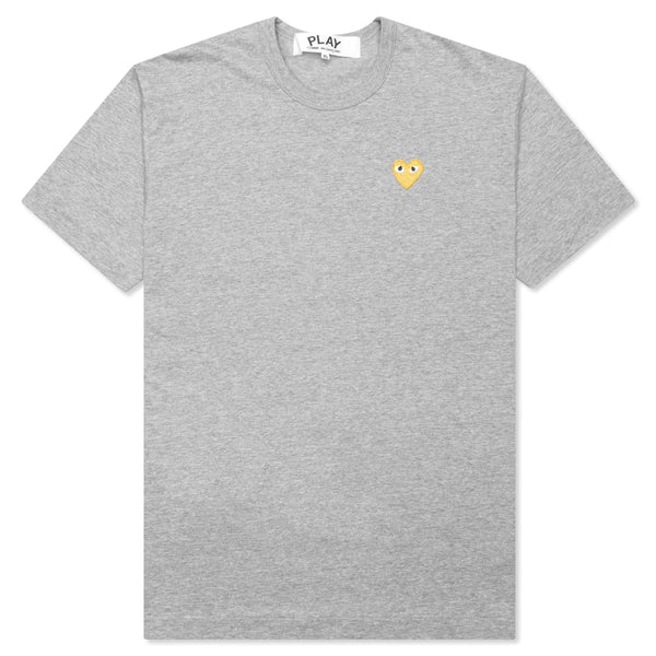 COMME DES GARCONS PLAY GOLD HEART T-SHIRT - GREY