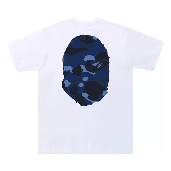 BAPE Color Camo Big Ape Head Tee 'White/Navy'