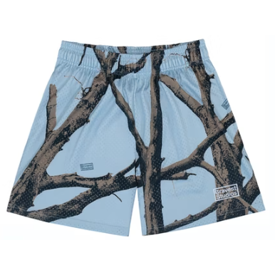 Bravest Studios Tree Camo Shorts 'Baby Blue'