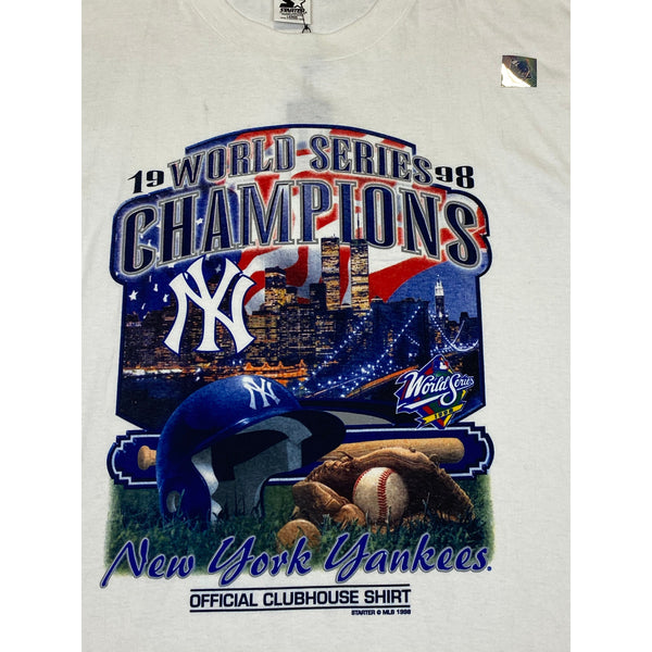 (90s) New York Yankees 1998 World Series Skyline Starter T-Shirt