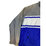 (90s) Nike Blue Gray Striped Lined Swoosh Windbreaker