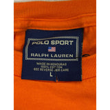 (90s) Polo Sport Ralph Lauren Orange USA Flag T-Shirt