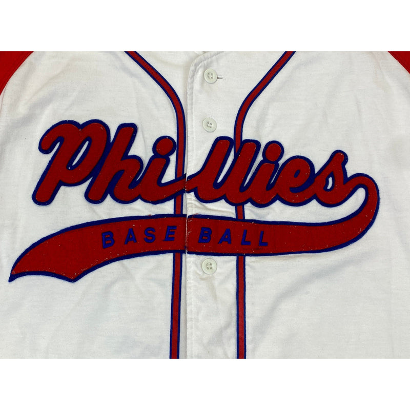 90's Philadelphia Phillies Starter Script MLB Jersey Size Large – Rare VNTG