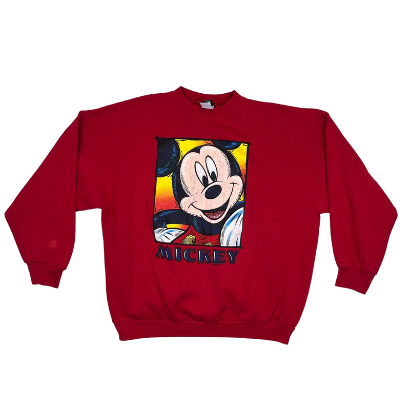 (90s) Mickey Mouse Disney Red Crewneck