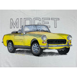 (90s) MGB Yellow James Bond Classic Car T-Shirt large