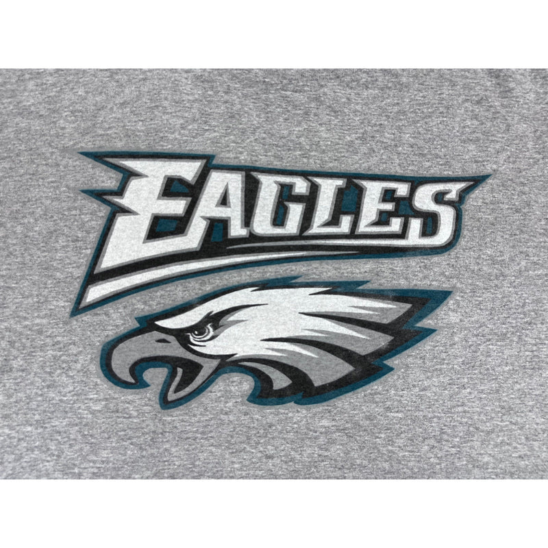 00's Philadelphia Eagles Grey Long Sleeve NFL T Shirt Size Large