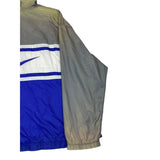 (90s) Nike Blue Gray Striped Lined Swoosh Windbreaker